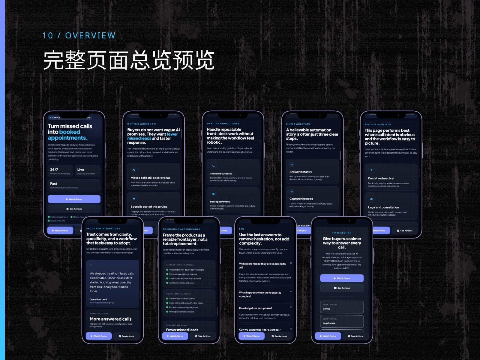 KSLP011 | AI 接待员与语音代理落地页模板