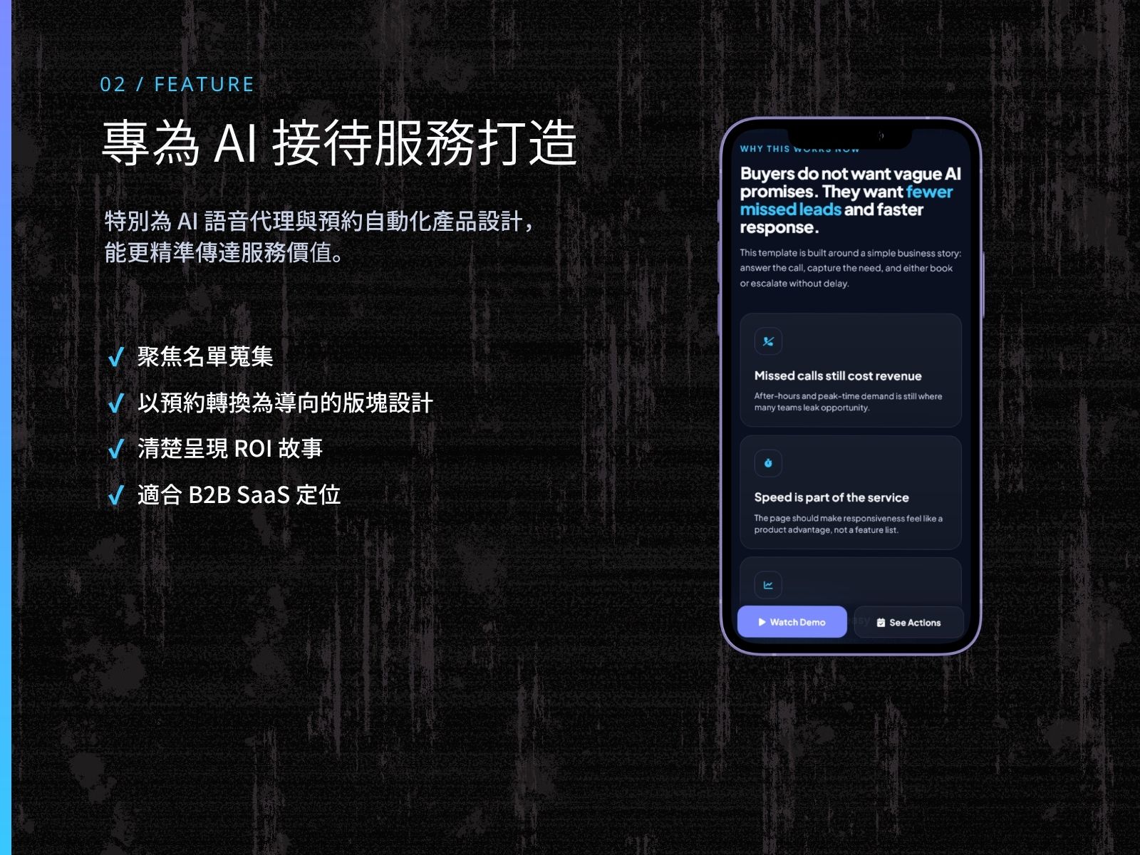 KSLP011 | AI 接待員與語音代理登陸頁範本
