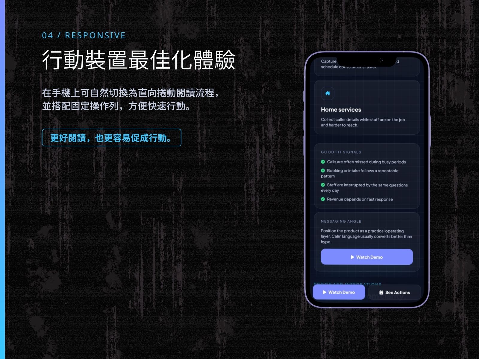 KSLP011 | AI 接待員與語音代理登陸頁範本