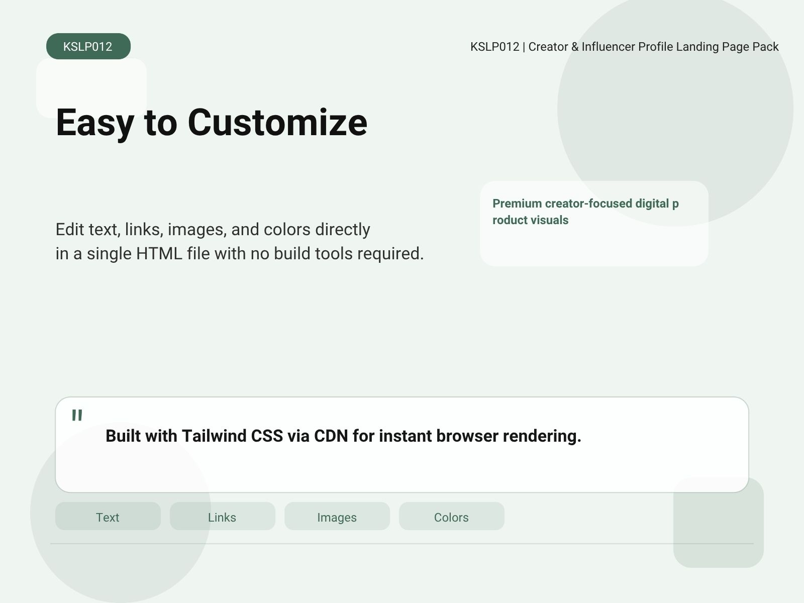 KSLP012-09 | Creator & Influencer Profile Landing Page