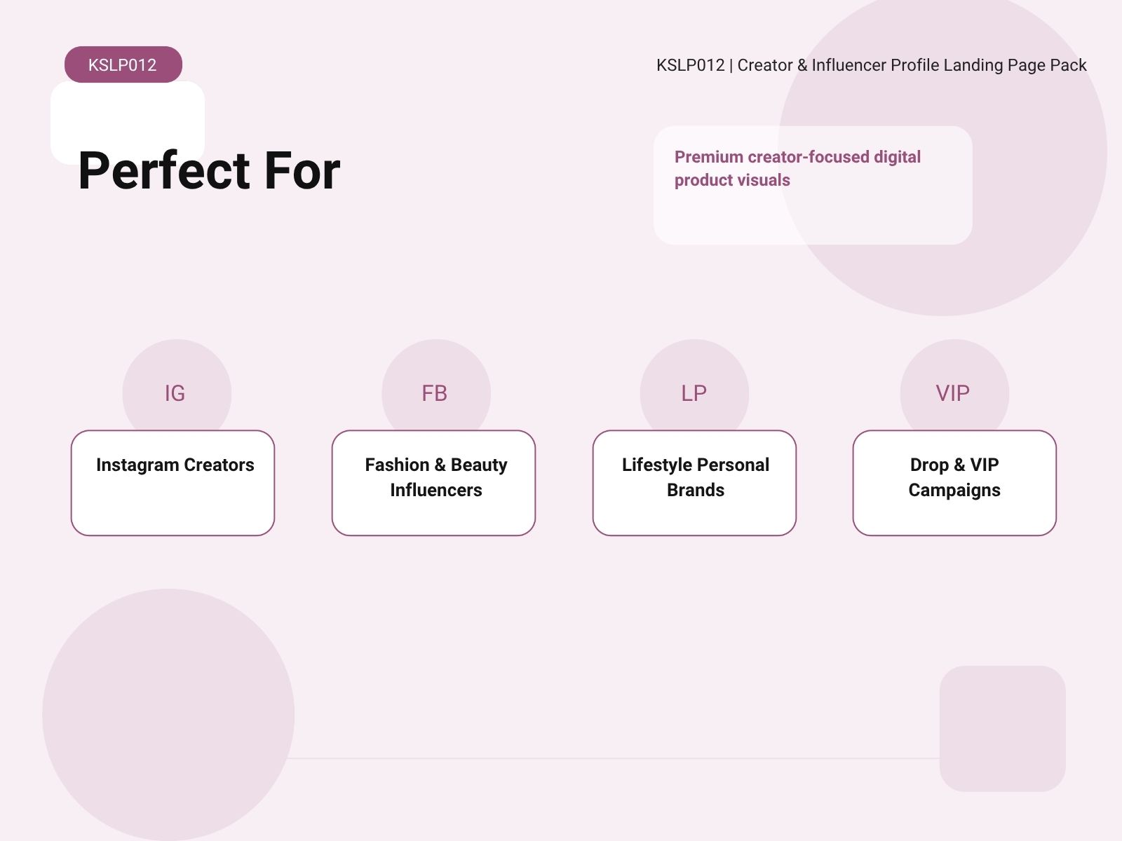 KSLP012-01 | Creator & Influencer Profile Landing Page