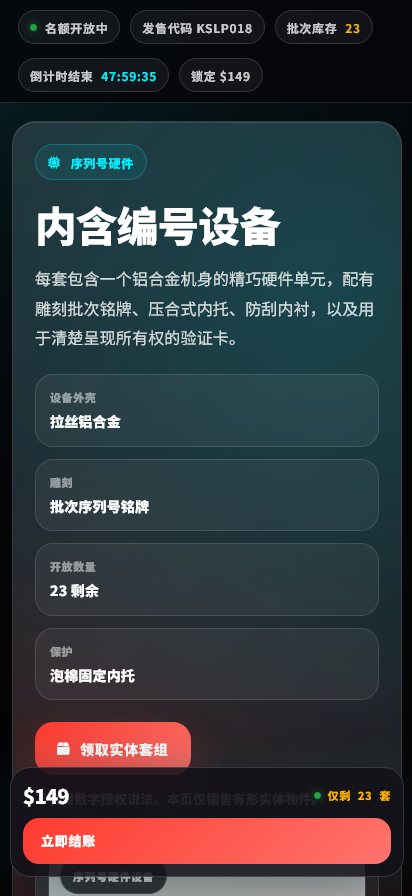 KSLP018 | 实体商品限量发售落地页模板
