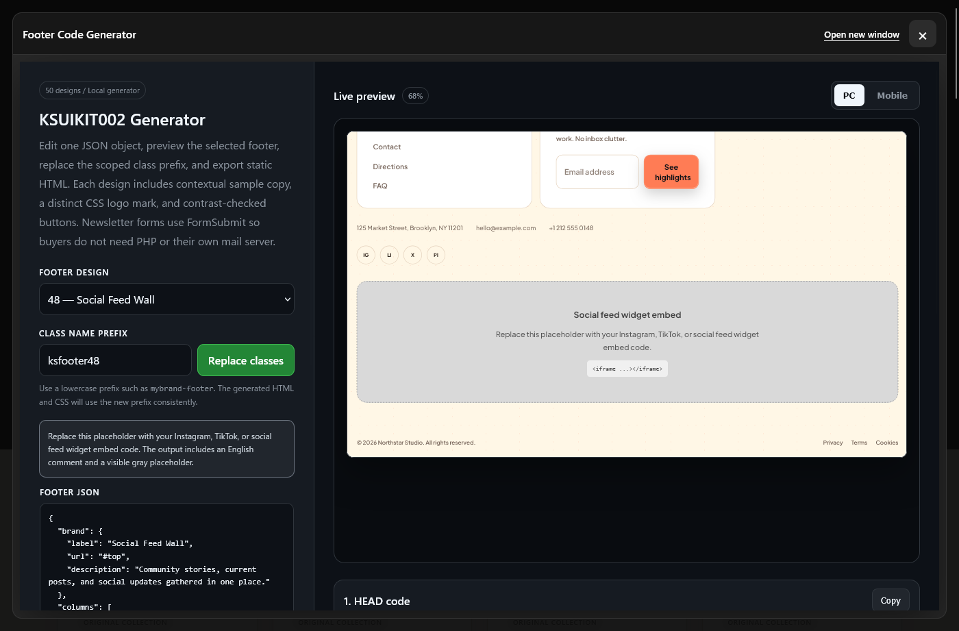 KSUIKIT003 | 50 Responsive Hero Sections HTML UI Kit